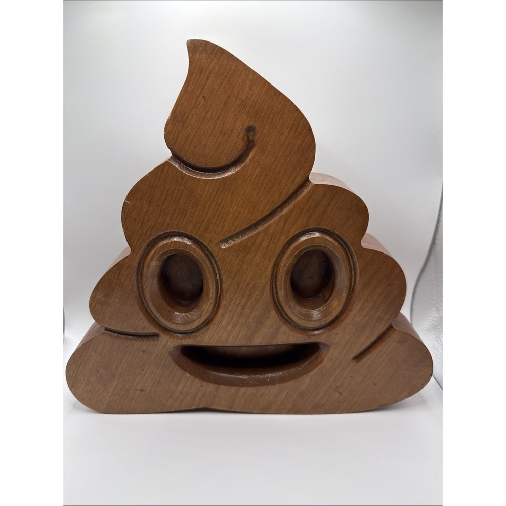 Official Very Rare Conan O'Brien Solid Wood Poop Emoji Crafted By Nick Offerman